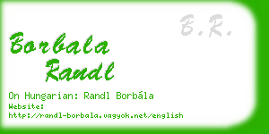 borbala randl business card